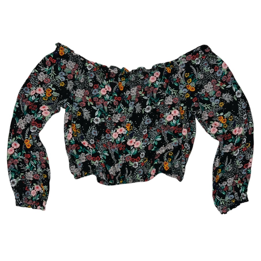 Divided Floral Crop Top
